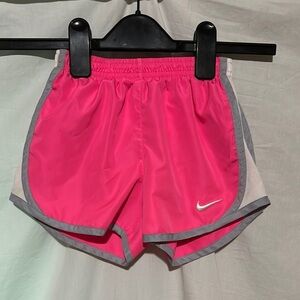 Nike Dri Fit Kids Pink and Gray Shorts size 6 with liner